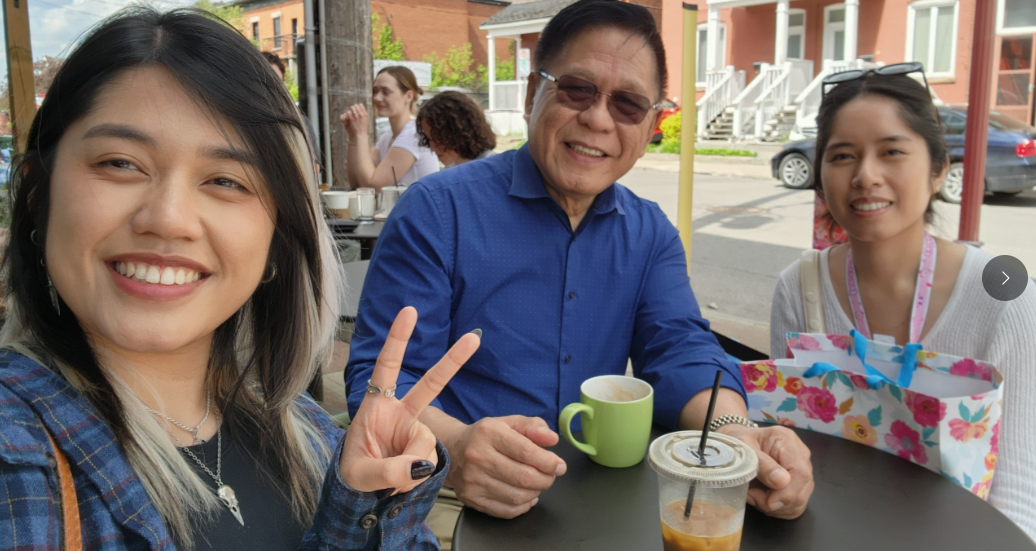 Vin, Dan and Talia enjoying pho in Kanata
